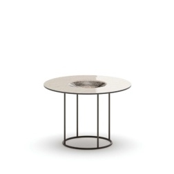 Tavolino con Piano in Vetro Bocciardato Moved Ozzio